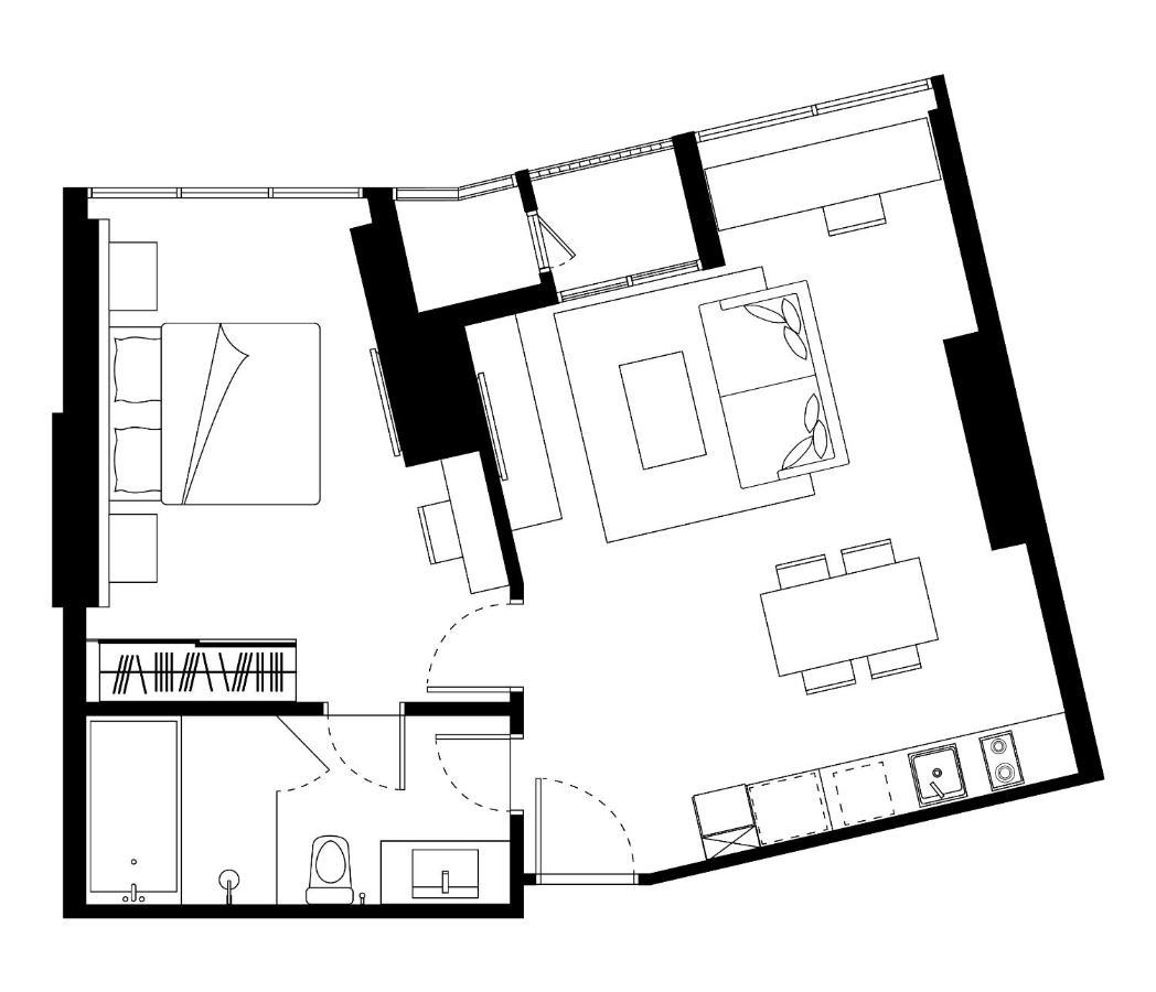 Somerset Rama 9 방콕 외부 사진 Floor plan of a typical apartment